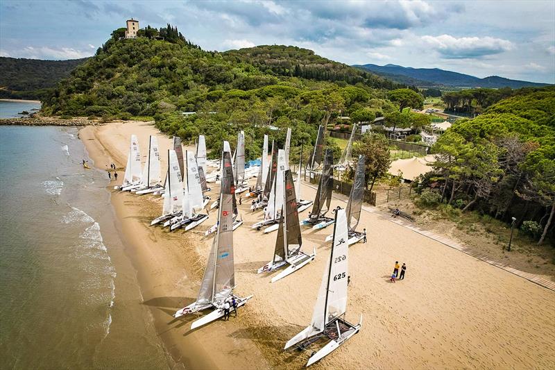 Formula 18 Italian National Regatta 2025 photo copyright @CentroVelicoPuntaAla taken at Centro Velico Punta Ala and featuring the Formula 18 class