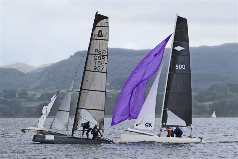 Bala Multihull Open 2025 photo copyright John Hunter taken at Bala Sailing Club and featuring the Formula 18 class