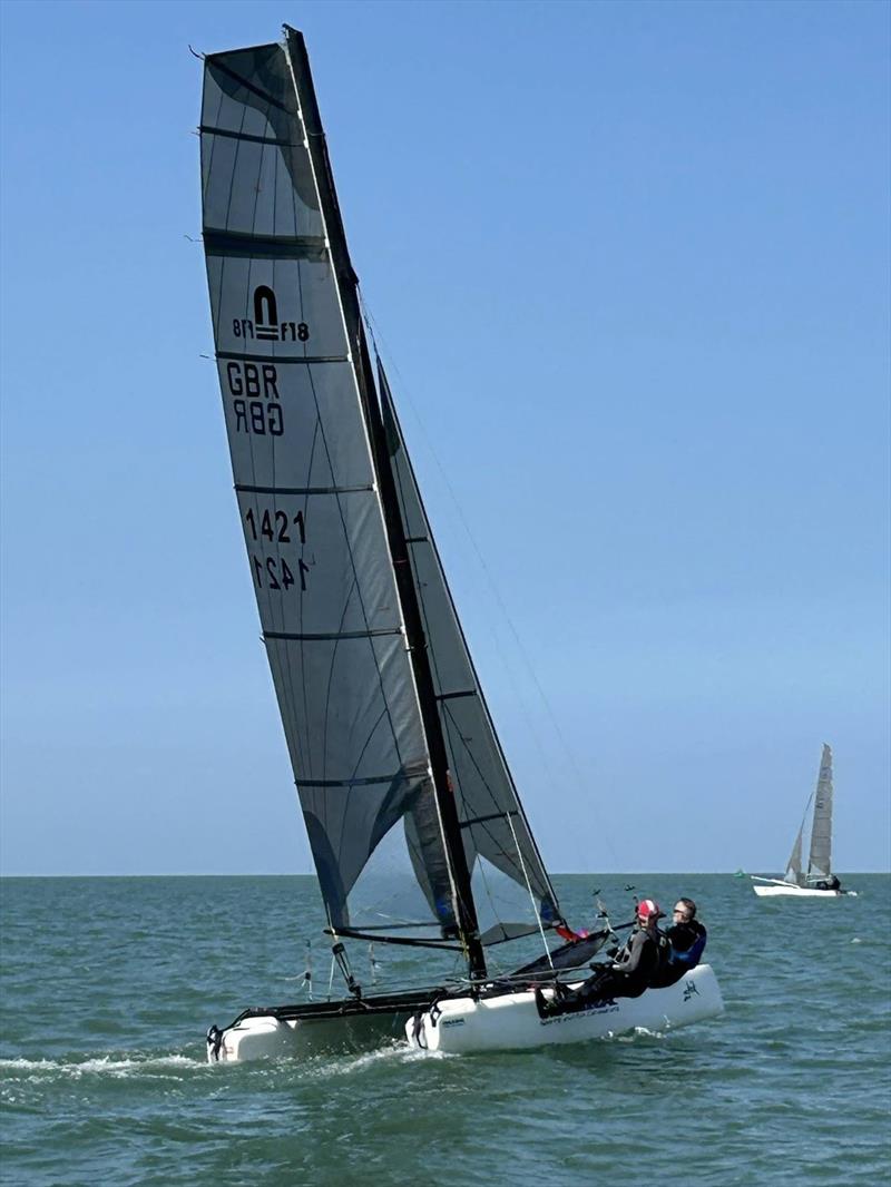 Richard Golden & Justinian Tomegea during the Cat Open at Minnis May photo copyright Mike Graham taken at Minnis Bay Sailing Club and featuring the Formula 18 class