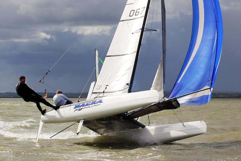 East Coast Piers Race -  Day 1 photo copyright Nick Champion / www.championmarinephotography.co.uk taken at Marconi Sailing Club and featuring the Formula 18 class