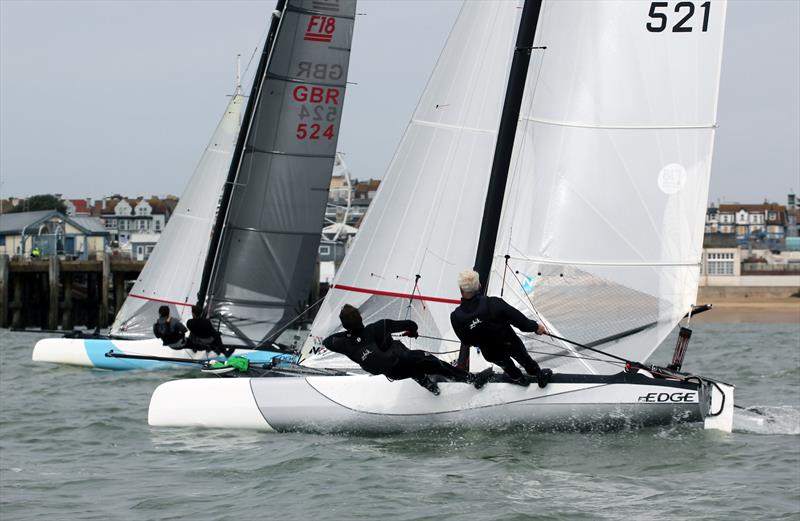 East Coast Piers Race - Day 2 photo copyright Nick Champion / www.championmarinephotography.co.uk taken at Marconi Sailing Club and featuring the Formula 18 class