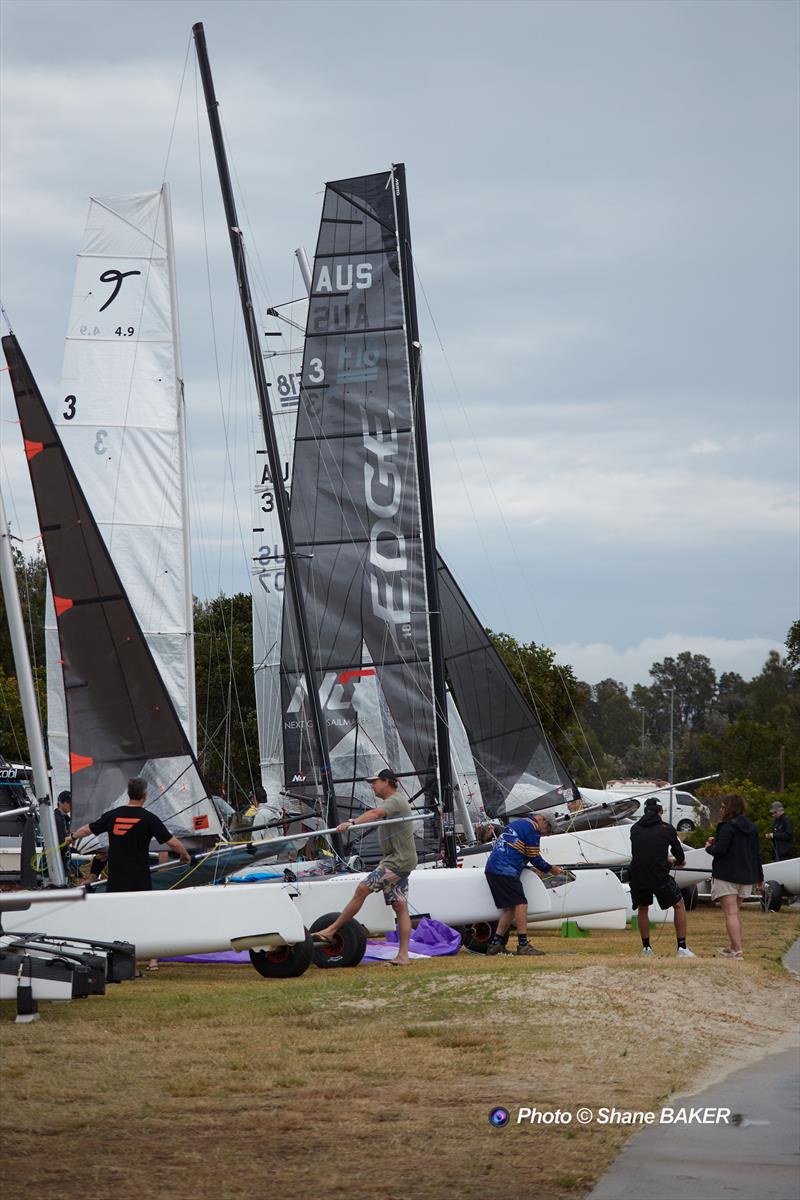Top Gun Catamaran Regatta at Kurnell Catamaran Club, Botany Bay, Sydney photo copyright Shane Baker taken at Kurnell Catamaran Club and featuring the Formula 18 class