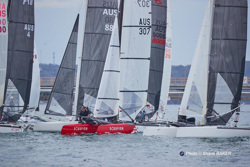 Top Gun Catamaran Regatta at Kurnell Catamaran Club, Botany Bay, Sydney photo copyright Shane Baker taken at Kurnell Catamaran Club and featuring the Formula 18 class