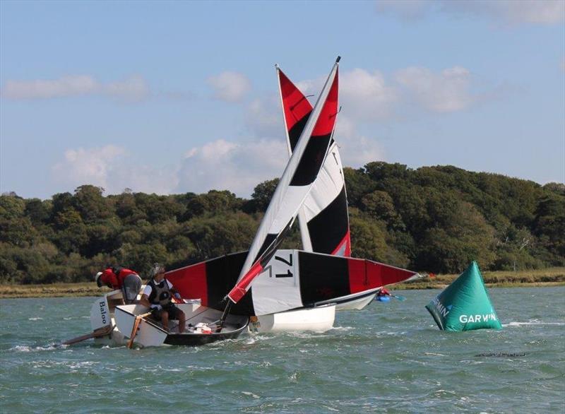 Foxer incident during Bart's Bash at Hamble River Sailing Club photo copyright Rhiannon Flack taken at Hamble River Sailing Club and featuring the Foxer class