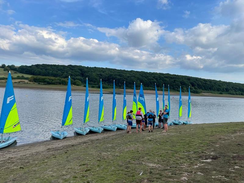 Deciding to swap boats for the second race of the Wimbleball Lake Staff Fusion Regatta photo copyright Kate Kelly taken at Wimbleball Sailing Club and featuring the Fusion class