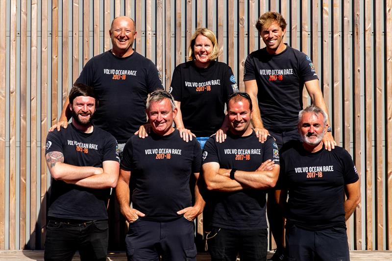 (l-r) Top  Route 2 Lead Diogo Diniz, Operations Manager Beth King, On The Ground team member Ruben Donné. Bottom -  Project Coordinator Martin Molloy, Project Manager Jeremy Troughton, On The Ground team member Olly Smith & Route 1 Lead Hervé le Quilliec - photo © Pedro Martinez / Volvo Ocean Race