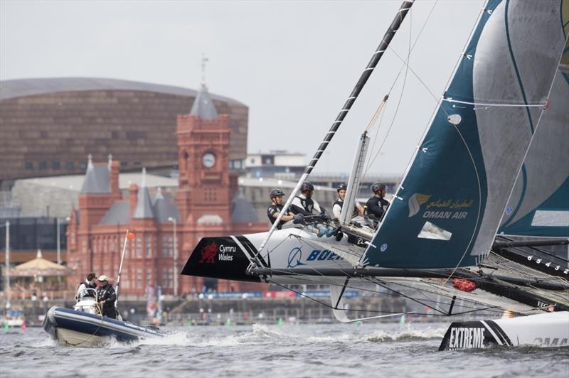 Oman Air on Extreme Sailing Series™ Act 3 day 1 photo copyright Lloyd Images taken at  and featuring the GC32 class