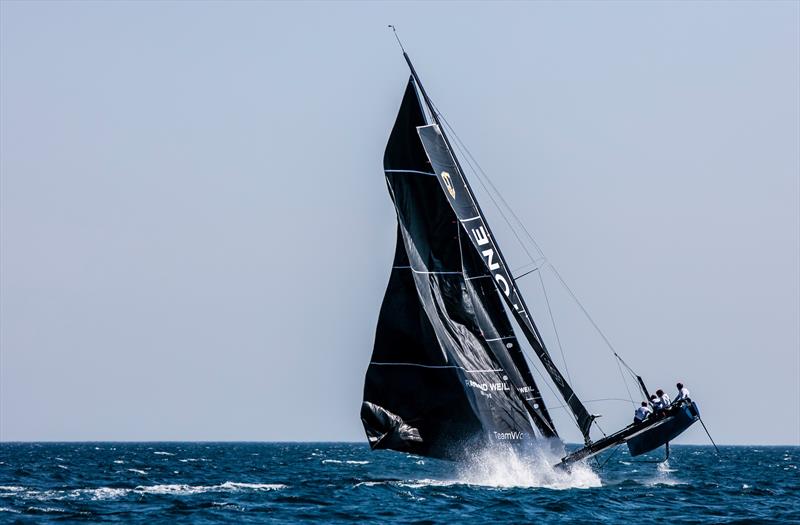 RealTeam narrowly avoid capsizing on day 1 of the GC32 La Reserva de Sotogrande Cup - photo © Jesus Renedo / GC32 Racing Tour
