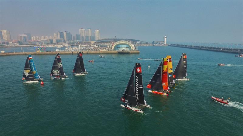 China's Olympic Sailing City of Qingdao will play host to the second Act of the 2017 season, this will be the seventh year the fleet have competed at this venue - photo © Z-Drones