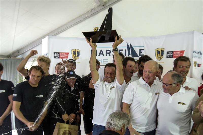 Euphoria as Franck Cammas and crew take the top prize in the GC32 Racing Tour at the Marseille One Design - photo © Sander van der Borch / GC32 Racing Tour