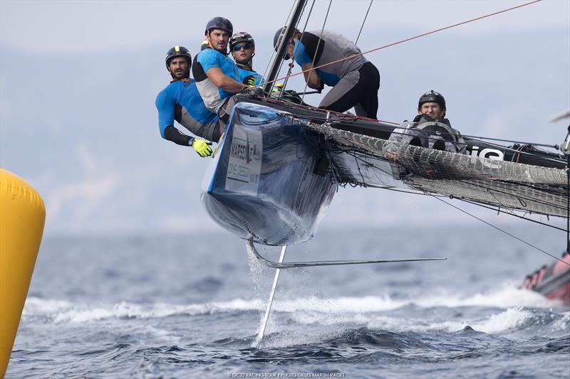Great crew concentration on Sebastien Rogues' Team ENGIE on day 3 of Marseille One Design - photo © Gilles Martin-Rager / GC32 Racing Tour