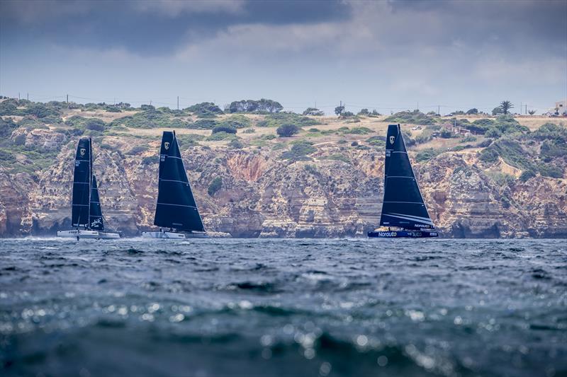 The dramatic cliffs of Lagos' Ponta da Piedade are a major Algarve tourist attraction during the GC32 Lagos Cup 2018 photo copyright Jesus Renedo / GC32 Racing Tour taken at  and featuring the GC32 class