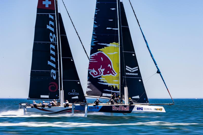 Old rivals Alinghi v Red Bull on 2021 GC32 Lagos Cup 1. - photo © Sailing Energy/ GC32 Racing Tour 