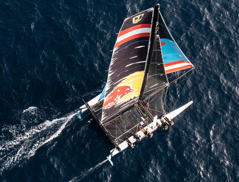 Red Bull Sailing Team claimed the first race on day 2 of the GC32 World Championship 2021 photo copyright Sailing Energy / GC32 Racing Tour taken at  and featuring the GC32 class