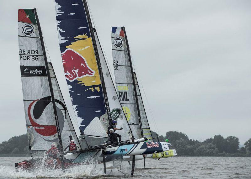 Extreme Sailing Series Act 5, Hamburg 2017 - day two - Flying Phantom Series photo copyright Lloyd Images taken at  and featuring the GC32 class