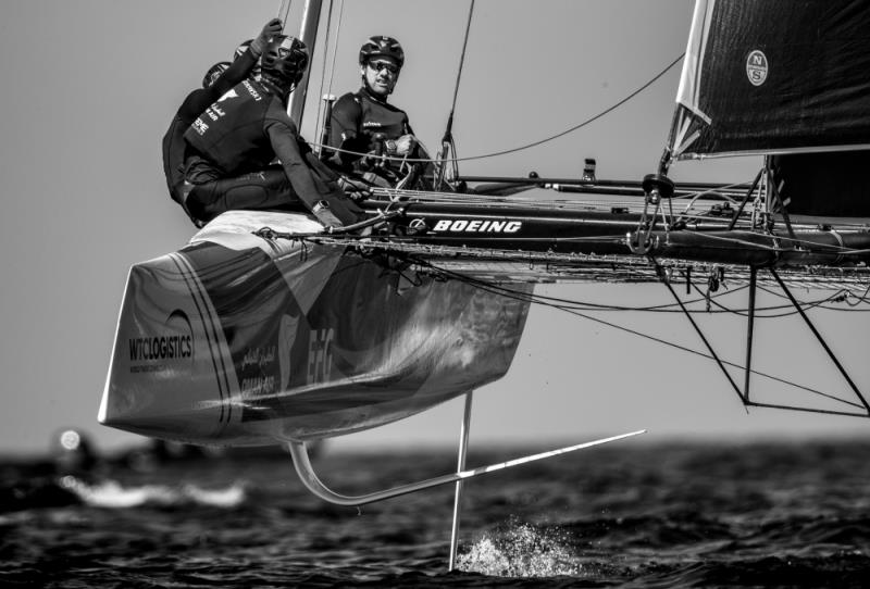 Extreme Sailing Series day 2 of racing close to the shore and city of Muscat, Oman - photo © Lloyd Images