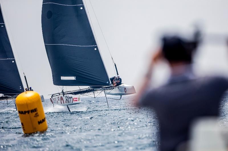Simon Delzoppo's .film Racing is one of two owner-driver teams regularly trekking up from the Antipodes to compete on the GC32 Racing Tour photo copyright Jesus Renedo / GC32 Racing Tour taken at Real Club Náutico de Palma and featuring the GC32 class