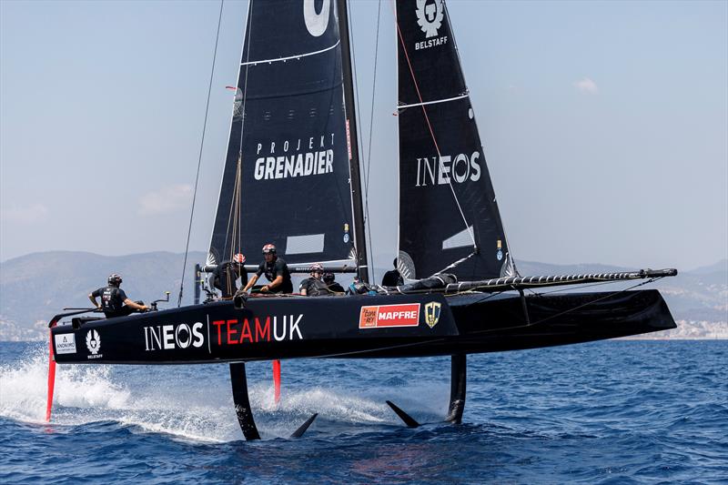Ineos Team UK racing in the GC32 fleet on day 3 of the 37th Copa del Rey MAPFRE in Palma photo copyright Nico Martinez / Copa del Rey MAPFRE taken at Real Club Náutico de Palma and featuring the GC32 class