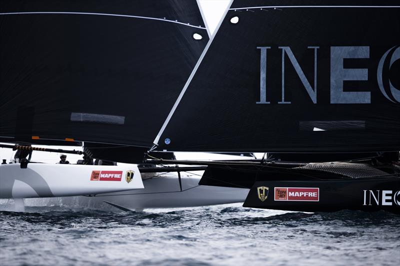 With starboard rights, INEOS Team UK crosses ahead of Argo on day 3 of the GC32 Racing Tour at the 37 Copa del Rey MAPFRE photo copyright Sailing Energy / GC32 Racing Tour taken at Real Club Náutico de Palma and featuring the GC32 class