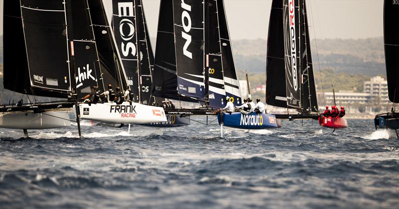 There was just one race with a reaching start on day 3 of the GC32 Racing Tour at the 37 Copa del Rey MAPFRE photo copyright Sailing Energy / GC32 Racing Tour taken at Real Club Náutico de Palma and featuring the GC32 class