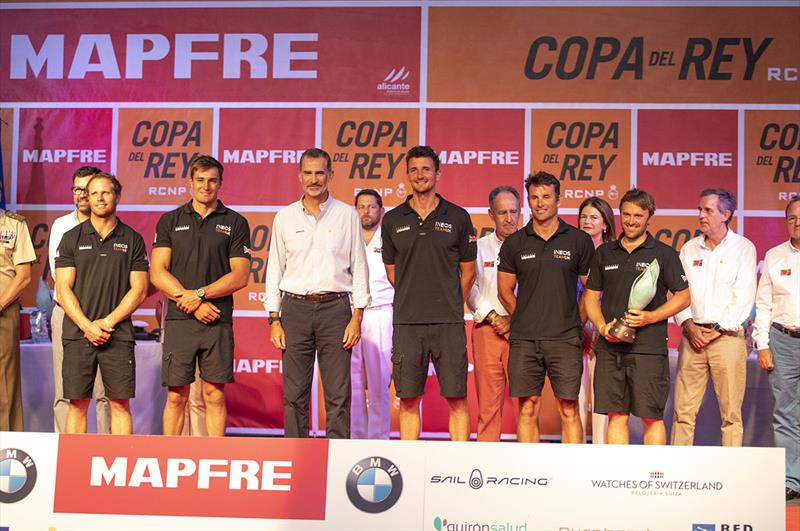 King Felipe VI of Spain presents Leigh McMillan and the crew of INEOS Team UK with their prize for winning the GC32 Racing Tour at Copa del Rey MAPFRE photo copyright Sailing Energy / GC32 Racing Tour taken at  and featuring the GC32 class