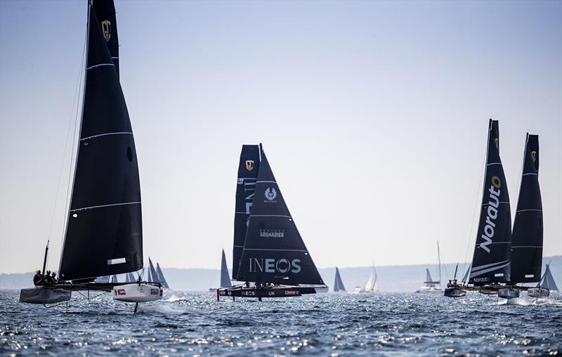 Conditions were generally lighter for the last day of the GC32 Racing Tour at the 37 Copa del Rey MAPFRE, but still enough to fly! - photo © Sailing Energy / GC32 Racing Tour