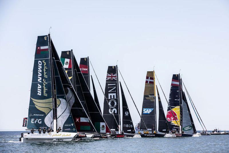 Extreme Sailing Series™ - Cascais 2018 - Fleet photo copyright Lloyd Images taken at  and featuring the GC32 class