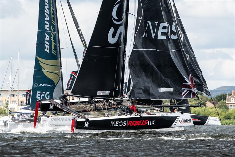 Extreme Sailing Series™ Cardiff 2018 - day two - INEOS Rebels UK photo copyright Vincent Curutchet / Lloyd Images taken at  and featuring the GC32 class