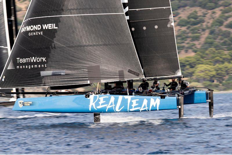 Realteam holds third overall on day 2 of the GC32 Villasimius Cup photo copyright Sailing Energy / GC32 Racing Tour taken at  and featuring the GC32 class
