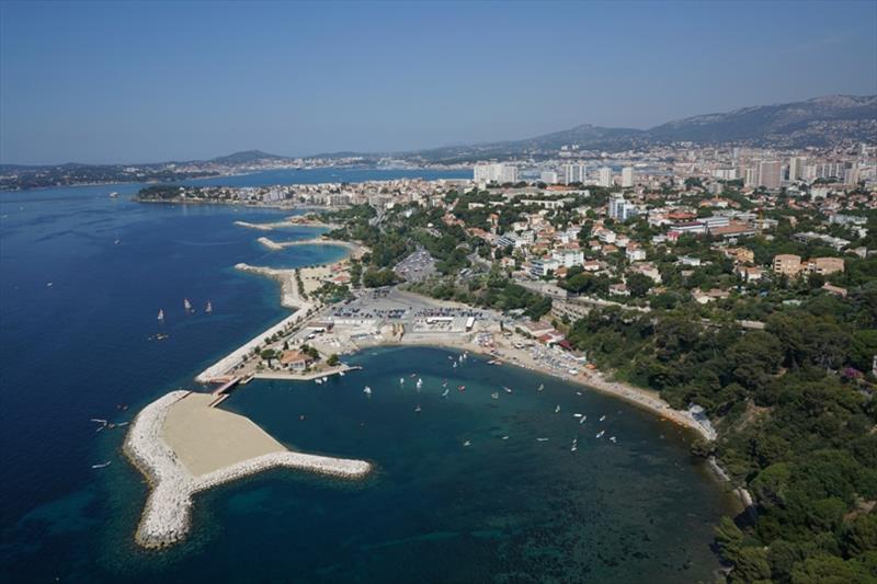 Aerial image showing the magnificent Rade de Toulon photo copyright MétropoleTPM taken at  and featuring the GC32 class