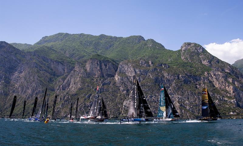 Full GC32 fleet racing at last year's World Championship on Lake Garda - a taste of things to come in 2019 photo copyright Pedro Martinez / GC32 World Championship taken at  and featuring the GC32 class