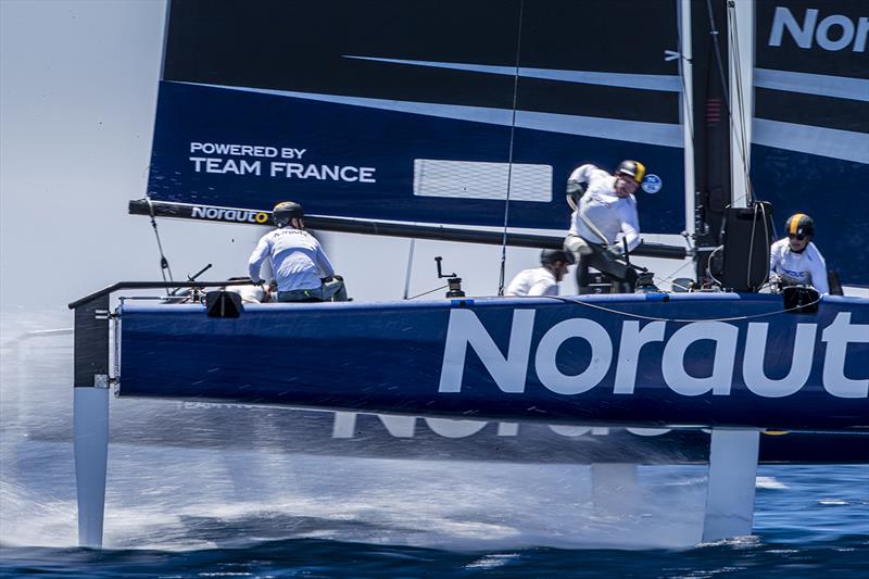 Franck Cammas and Norauto are tied on points for the lead after scoring two bullets today - 2019 GC32 Racing Tour - Villasimius Cup photo copyright Sailing Energy / GC32 Racing Tou taken at  and featuring the GC32 class