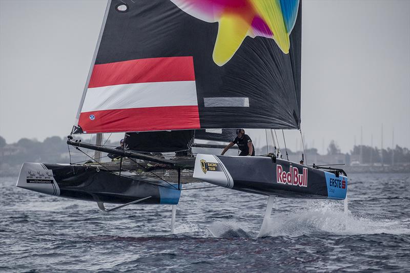 The new crew on Red Bull Sailing Team had a very consistent day of results all within the top five - 2019 GC32 Racing Tour - Villasimius Cup photo copyright Sailing Energy / GC32 Racing Tou taken at  and featuring the GC32 class