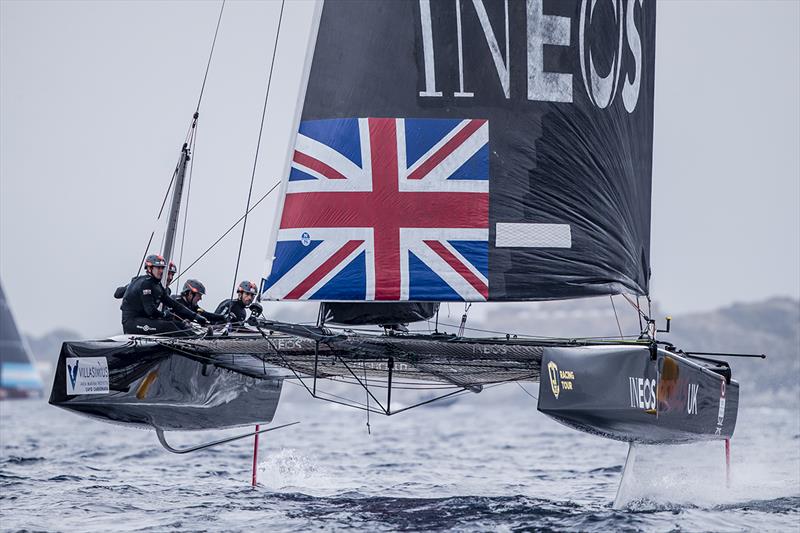 After leading today's third race, INEOS Rebels UK cleanly won the fourth - 2019 GC32 Racing Tour - Villasimius Cup photo copyright Sailing Energy / GC32 Racing Tou taken at  and featuring the GC32 class