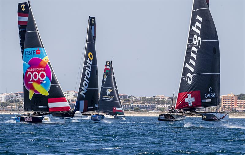 CHINAone NINGBO led for the opening lap of race three - GC32 World Championship 2019 photo copyright Jesus Renedo / Sailing Energy / GC32 Racing Tour taken at  and featuring the GC32 class