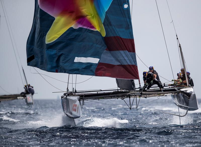 High pressure furling on board Red Bull Sailing Team.  - 38 Copa del Rey MAPFRE photo copyright Sailing Energy / GC32 Racing Tour taken at Real Club Náutico de Palma and featuring the GC32 class