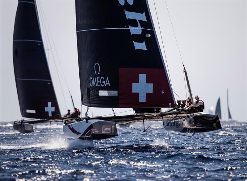 Alinghi was top GC32 on day three of Copa del Rey MAPFRE photo copyright Tomas Moya / Sailing Energy / GC32 Racing Tour taken at Real Club Náutico de Palma and featuring the GC32 class