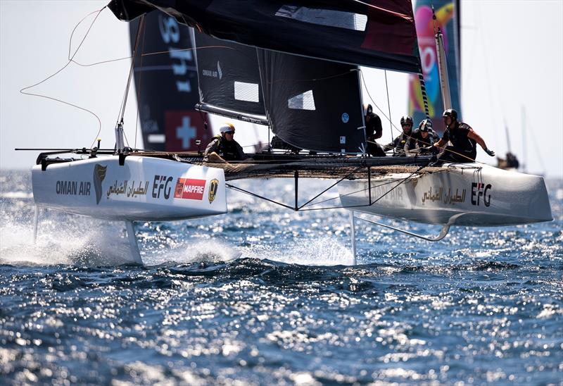 Oman Air on her way to Copa del Rey MAPFRE victory. - photo © Tomas Moya / Sailing Energy / World Sailing / GC32 Racing Tour