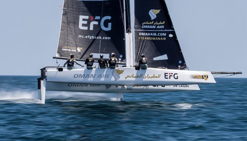 Oman Air has been having a successful year with New Zealander Adam Minoprio at the helm - GC32 World Championship - photo © Jesus Renedo / Sailing Energy / GC32 Racing Tour