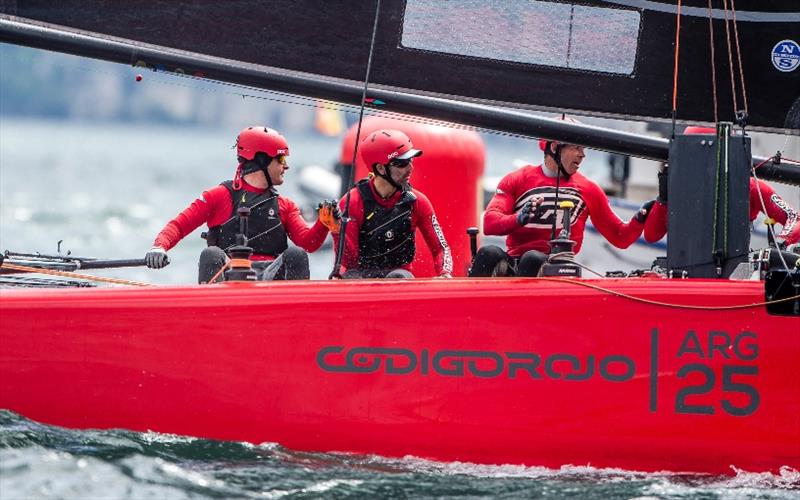 Federico Ferioli at the helm of the Argentinean Código Rojo Racing GC32. - photo © Jesus Renedo / GC32 Racing Tour