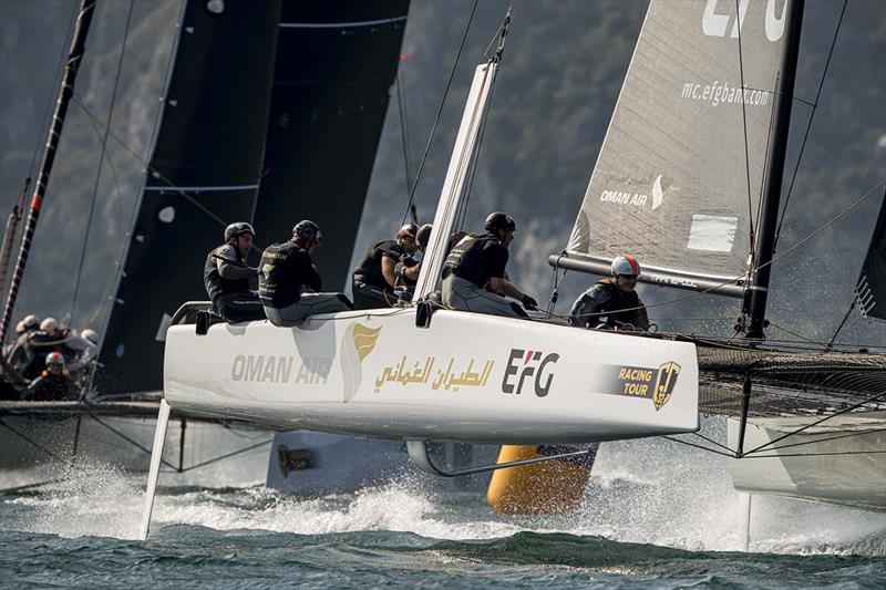 The local favourites, Oman Air photo copyright Sailing Energy / GC32 Racing Tour taken at  and featuring the GC32 class