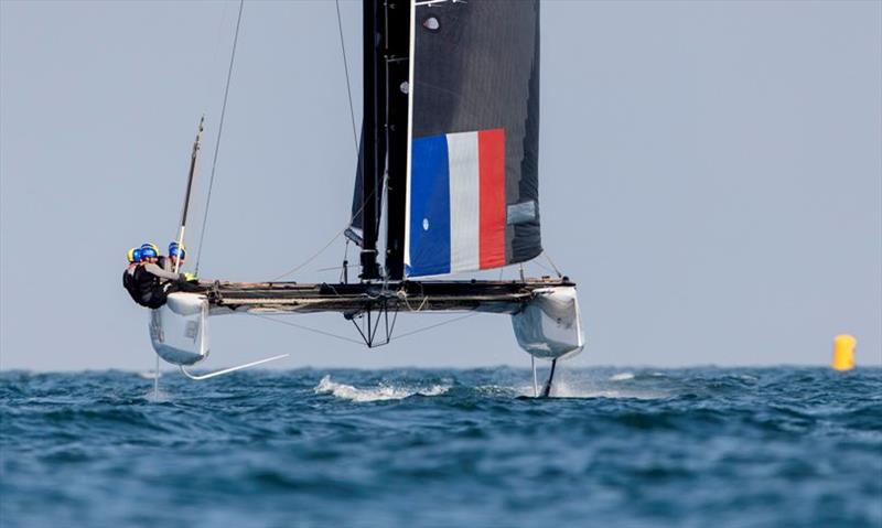 Erik Maris' Zoulou - GC32 Oman Cup, Day 1 photo copyright Pedro Martinez / Sailing Energy / GC32 Racing Tour taken at  and featuring the GC32 class