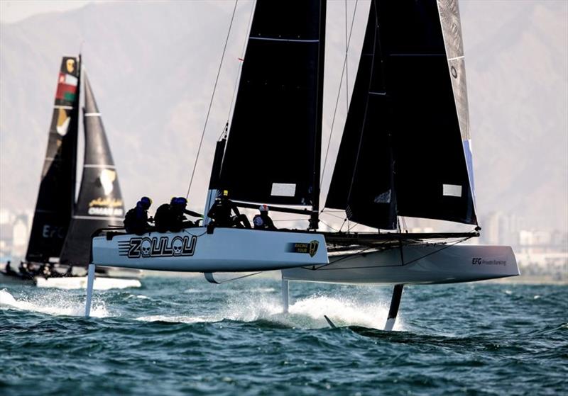 Erik Maris' warriors on board Zoulou were the class act of day two of the GC32 Oman Cup photo copyright Sailing Energy / GC32 Racing Tour taken at  and featuring the GC32 class