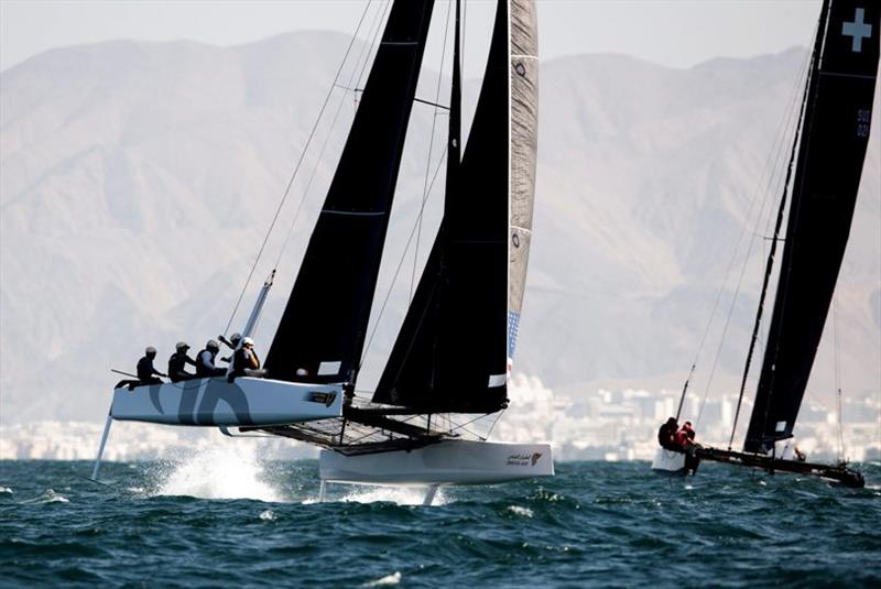 It is hoped that Argo will be back racing tomorrow - 2019 GC32 Oman Cup day 2 photo copyright Sailing Energy / GC32 Racing Tour taken at  and featuring the GC32 class