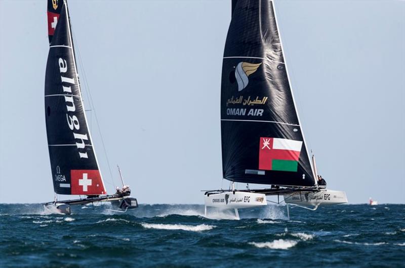 The big match tomorrow will be between Alinghi and local heroes Oman Air. - GC32 Oman Cup day 3 photo copyright Sailing Energy / GC32 Racing Tour taken at  and featuring the GC32 class
