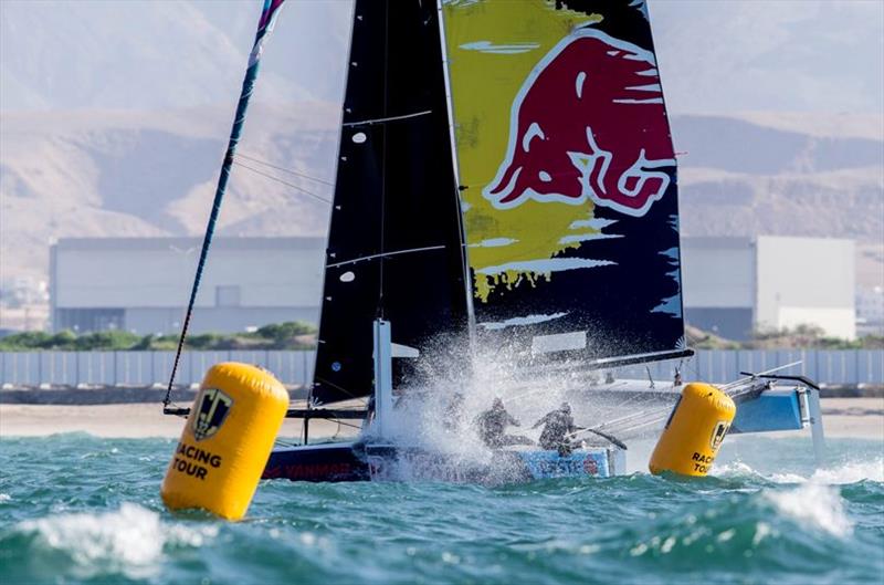 Wet ride on board Red Bull Sailing Team. - GC32 Oman Cup day 3 - photo © Sailing Energy / GC32 Racing Tour