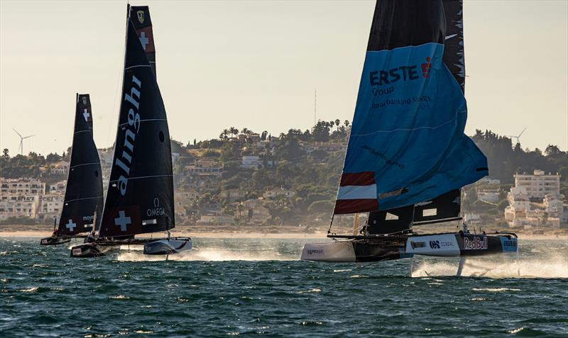 Time to Furl on Red Bull - 2021 GC32 Lagos Cup 1 photo copyright Sailing Energy/ GC32 Racing Tour  taken at  and featuring the GC32 class