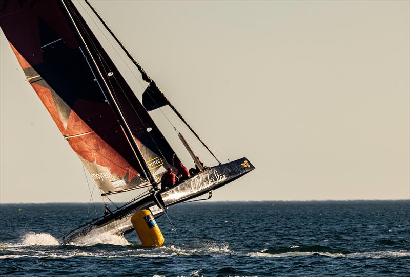 Ragged round-up on Black Star - 2021 GC32 Lagos Cup 1 photo copyright Sailing Energy/ GC32 Racing Tour  taken at  and featuring the GC32 class
