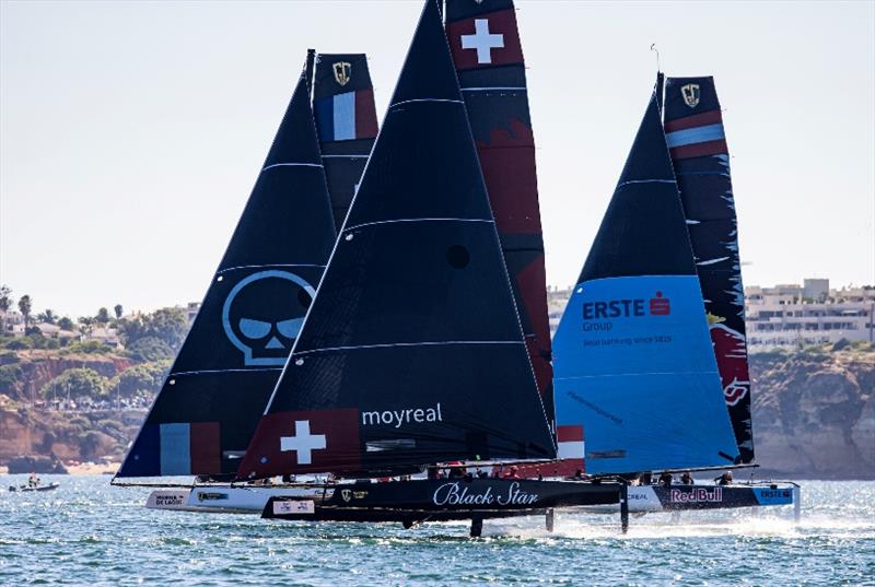 Close competition at the GC32 Lagos Cup 1 photo copyright Sailing Energy / GC32 Racing Tour taken at  and featuring the GC32 class