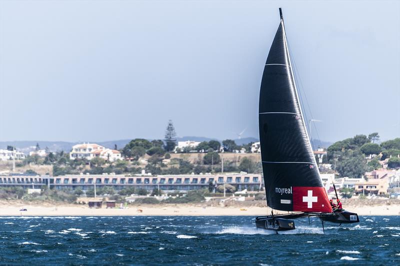 Black Star Sailing Team managing in today's big breeze up off Lagos - GC32 Lagos Cup 2 - photo © Sailing Energy / GC32 Racing Tour